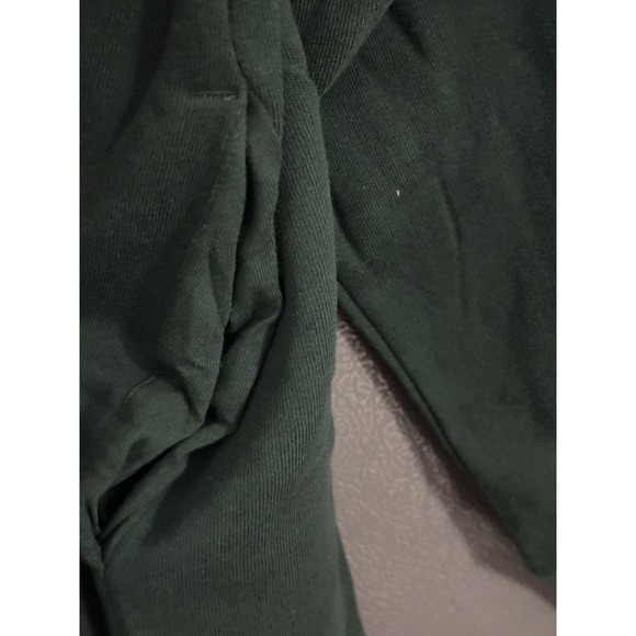 PINK VICTORIA'S SECRET Women's Large GREEN SILVER GLITTER Logo HOODED Long SHIRT - Picture 4 of 7